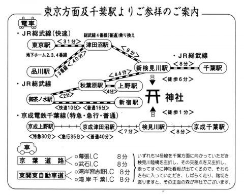 電車でお越しの場合